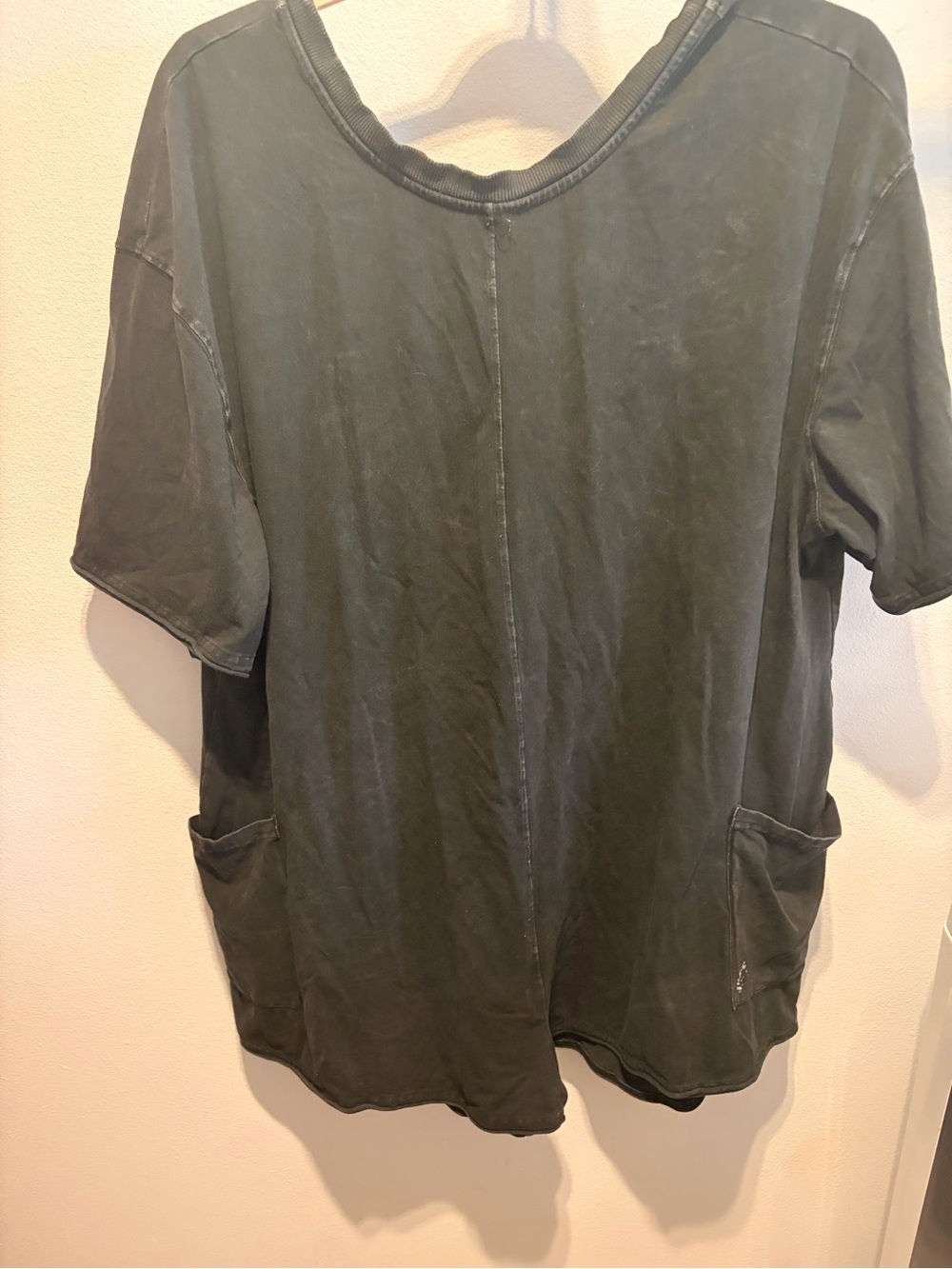 FP Movement by Free People Olive Green Short-Sleeve Romper with Pockets